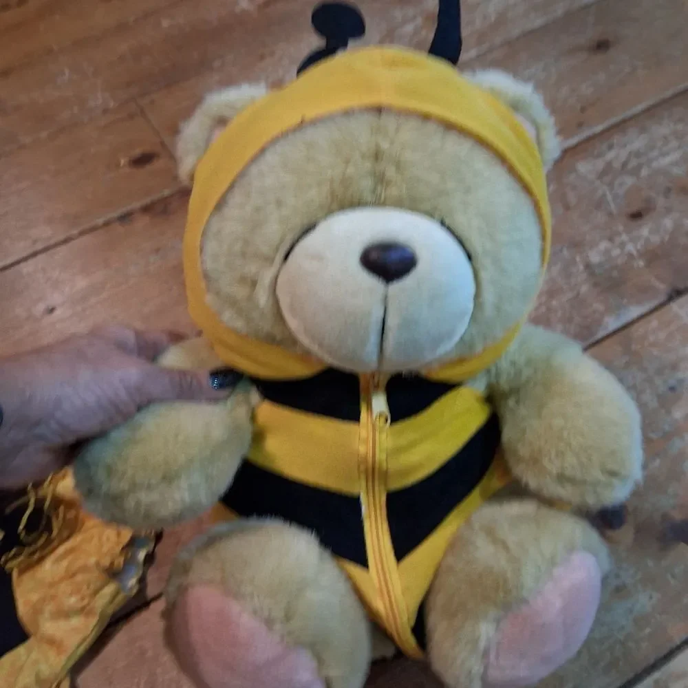 Cute Bumblebee/butterfly costume dress‎ (8-10) with butterfly headband & bear